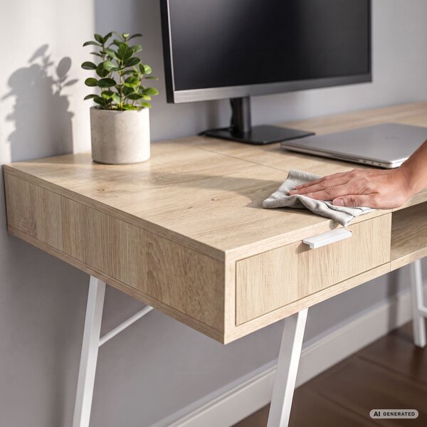 Ak furniture Psací stůl Arden 120 cm bílý/dub Sonoma