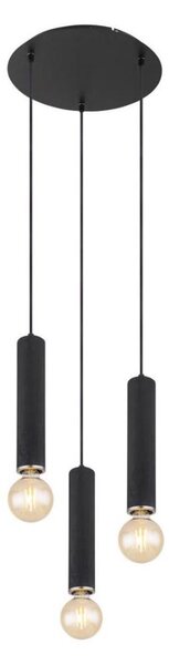 Globo 15499-3H - Lustr na lanku MARION 3xE27/60W/230V černé dřevo