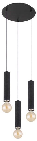 Globo 15499-3H - Lustr na lanku MARION 3xE27/60W/230V černé dřevo