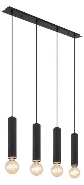 Globo 15499-4H - Lustr na lanku MARION 4xE27/60W/230V černé dřevo