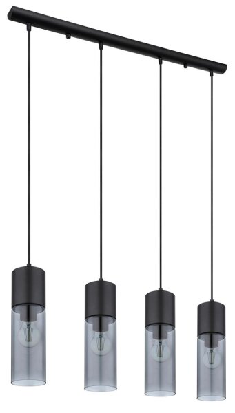 Globo 21000-4HB - Lustr na lanku ANNIKA 4xE27/25W/230V černá