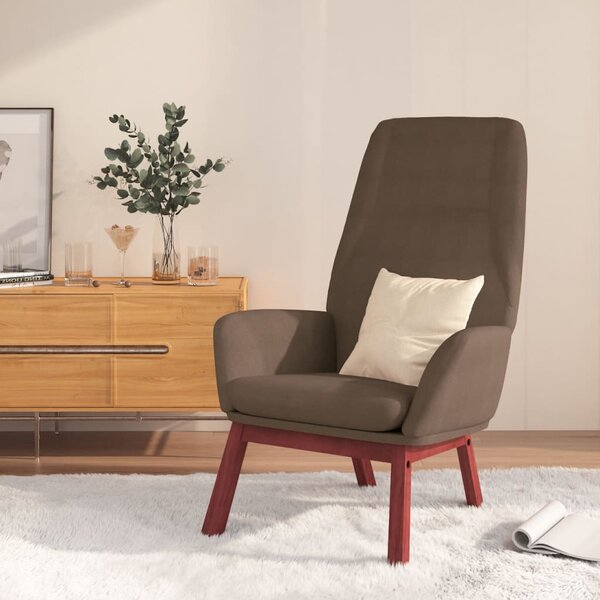 Relaxační židle taupe textil