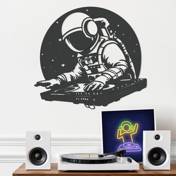 DUBLEZ | Vyřezávaný obraz na stěnu - DJ Astronaut | Obraz