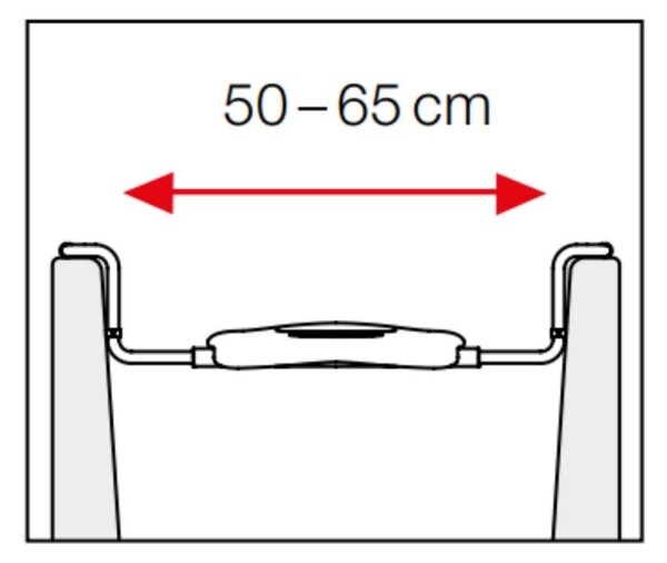 Spirella sedátko do vany, nastavitelné, bílé, hliník, 50-65 cm