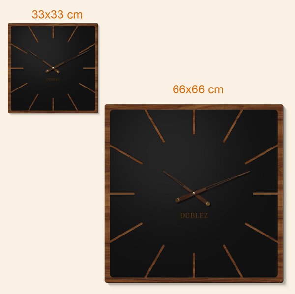 DUBLEZ | Designové dřevěné hodiny - Noir