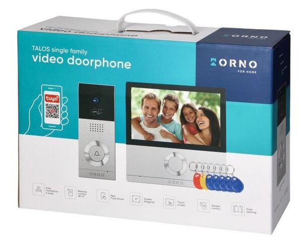 Videozvonek ORNO OR-VID-MS-1078 TALOS 4-drát, Tuya Smart, LCD 7"