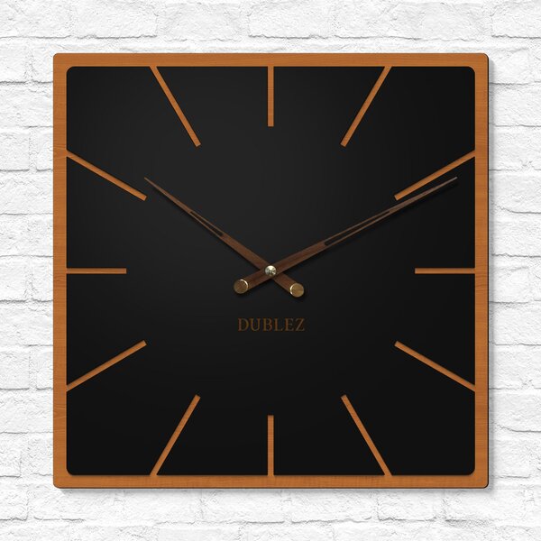 DUBLEZ | Designové dřevěné hodiny - Noir