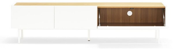 TV stolek v dekoru dubu v bílo-přírodní barvě 180x45 cm Arista – Teulat