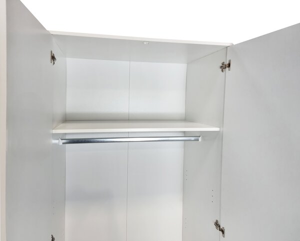 Šatní skříň Blessa (bílá). Akce -20%