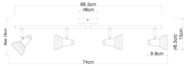 Globo 56134-4 - LED Bodové svítidlo ALASKA 4xLED/4W/230V lesklý chrom