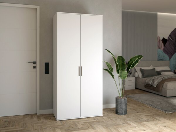 Šatní skříň Blessa (bílá). Akce -20%