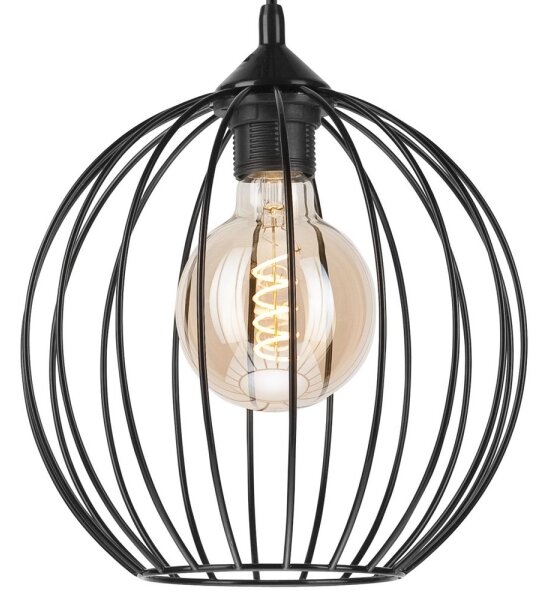 Lustr na lanku ZOYA 1xE27/60W/230V černá