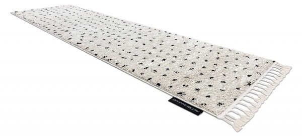 Makro Abra Koberec - běhoun BERBER SYLA B752 Tečkovaný krémový Rozměr: 60x200 cm