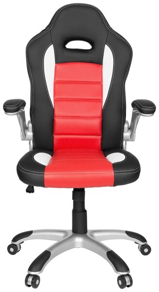 HERNÍ ŽIDLE, vzhled kůže, červená, černá, bílá MID.YOU - Online Only kancelářské židle, Online Only