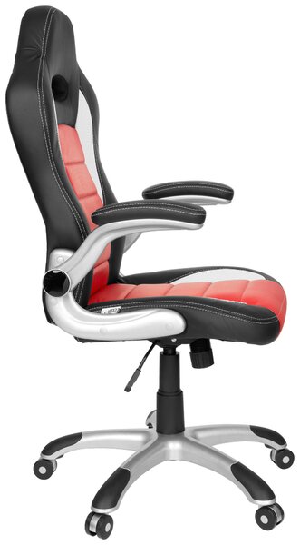 HERNÍ ŽIDLE, vzhled kůže, červená, černá, bílá MID.YOU - Online Only kancelářské židle, Online Only