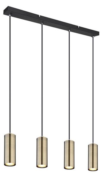 Globo 57911-4HM - Lustr na lanku ROBBY 4xGU10/35W/230V černá/mosaz