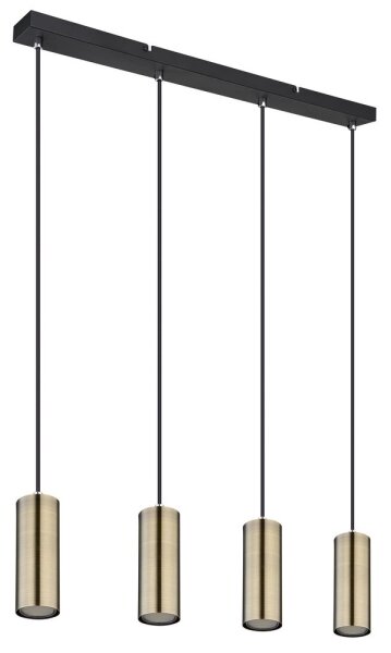 Globo 57911-4HM - Lustr na lanku ROBBY 4xGU10/35W/230V černá/mosaz