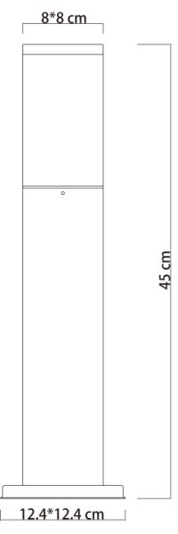 Globo 31731 - Venkovní lampa HERRI 1xE27/15W/230V 45 cm IP44