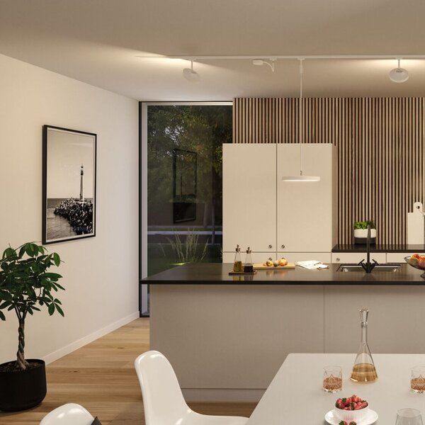 Paulmann 94901 Hildor, závěsné svítidlo pro Urail system, 1x15W LED 3000K, tříkrokové stmívání, signální bílá, průměr 31cm