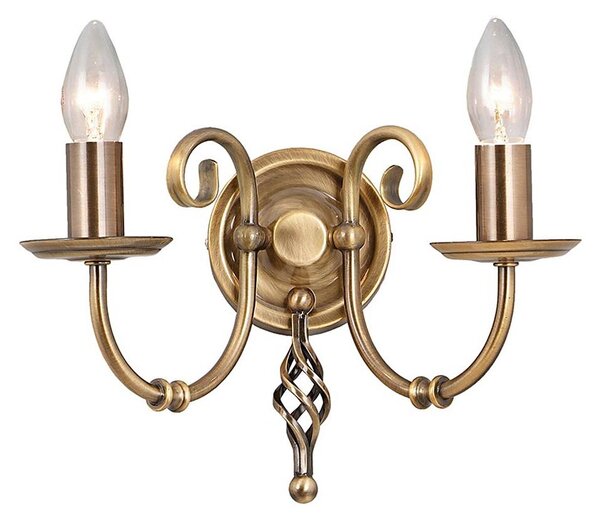 Elstead ART2-AGD-BRASS - Nástěnné svítidlo ARTISAN 2xE14/60W/230V zlatá