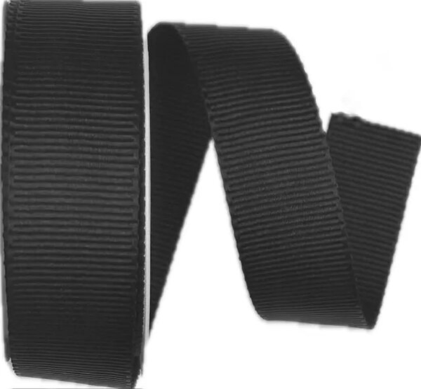 Stuha rypsová ELEGANCE BLACK černá 25mm x 3m (7,- Kč/m)