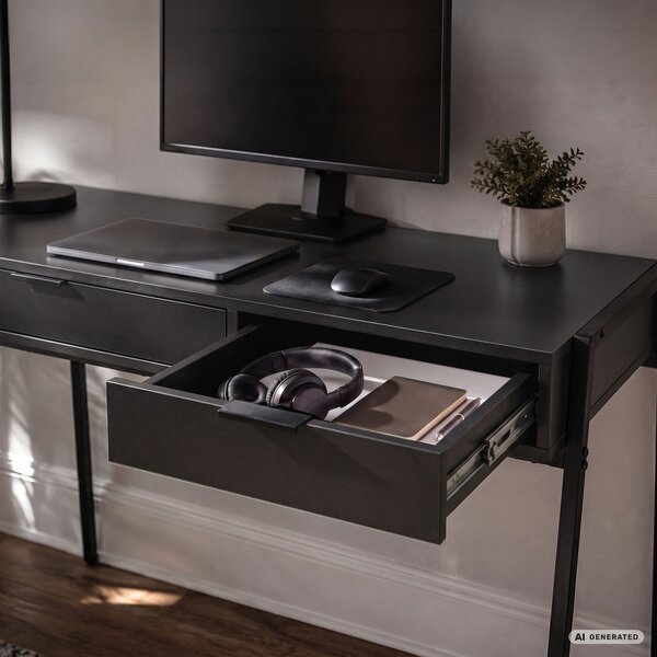 Ak furniture Psací stůl Zentia 100 cm černý