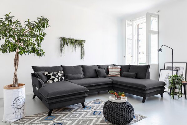 SEDACÍ SOUPRAVA, textil, barvy grafitu P & B - Sedací soupravy, Online Only