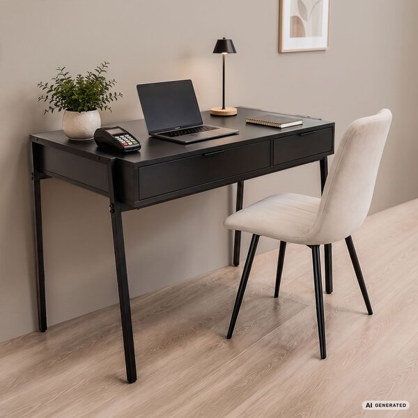 Ak furniture Psací stůl Zentia 100 cm černý