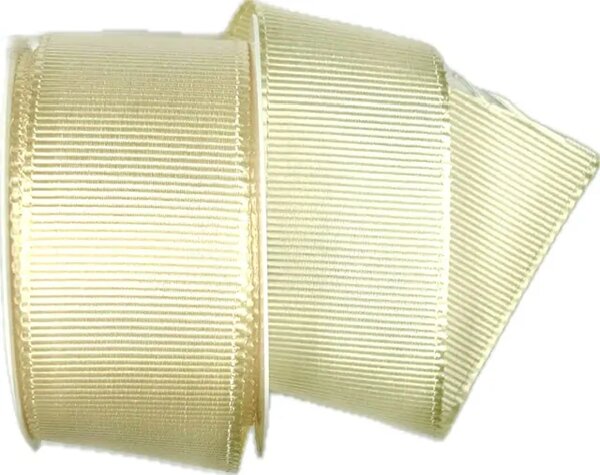 Stuha rypsová ELEGANCE CREME krémová 40mm x 2m (11,- Kč/m)