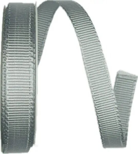 Stuha rypsová ELEGANCE SILVER stříbrná 15mm x 4m (5,- Kč/m)