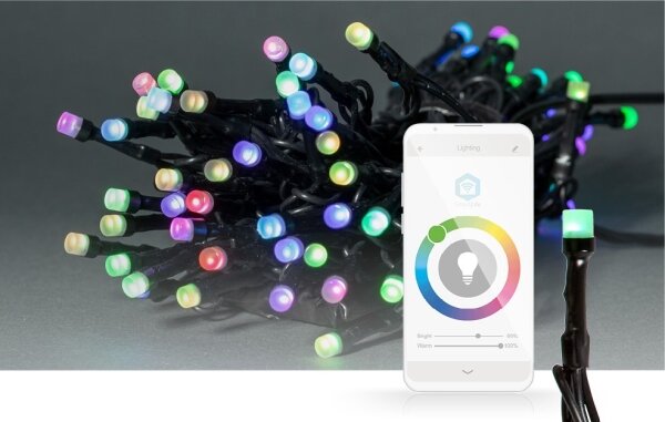 Nedis WIFILX01C42-LED RGB Venkovní řetěz 42xLED/8 funkcí 8m IP65 Wi-Fi Tuya