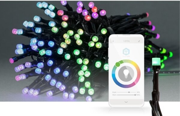 Nedis WIFILX01C84 - LED RGB Venkovní řetěz 84xLED/8 funkcí 13m IP65 Wi-Fi Tuya