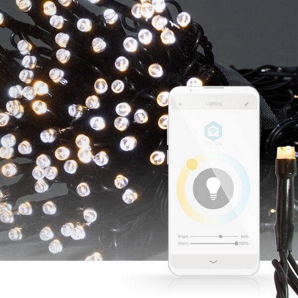 Nedis WIFILX02W100- LED řetěz 100xLED/8 funkcí 15m IP65 Wi-Fi Tuya