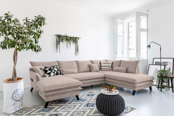 SEDACÍ SOUPRAVA, textil, šedohnědá P & B - Sedací soupravy, Online Only