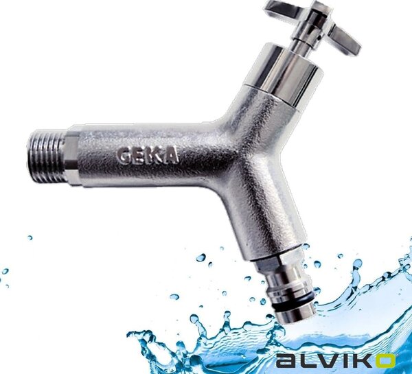 GEKA zahradní ventil sedlový 1/2" s rychlospojkou