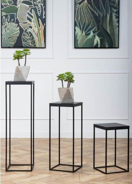 Stojan na květiny BASICLOFT 80x24 černá