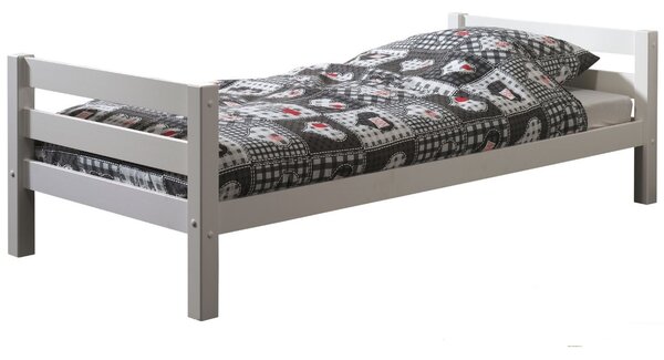 Bílá borovicová postel Vipack Pino 90 x 200 cm