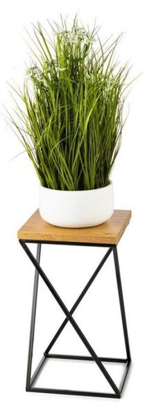 Stojan na květiny LOFT 40x24 cm černá/hnědá