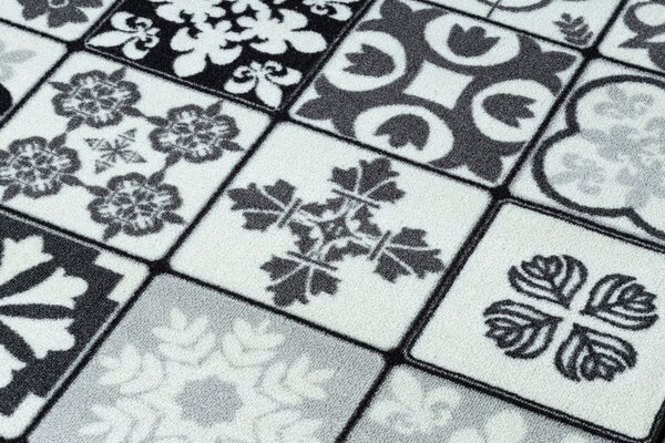 Balta Běhoun pogumovaný AZULEJO PATCHWORK šedý černý Šíře: 57 cm