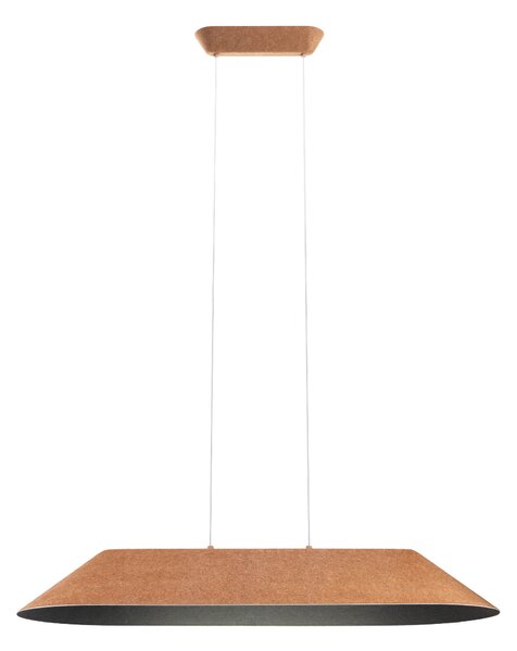 Redo Závěsné akustické LED svítidlo AKIRA š: 1090mm, 23,5W Barva: Kávová-šedá, Teplota světla: 2700K - teplá bílá