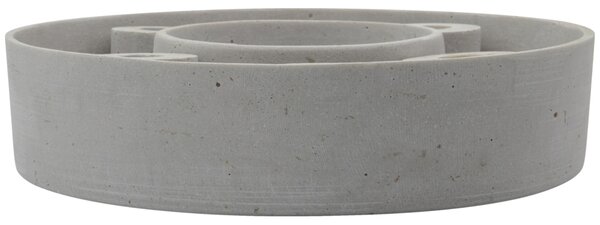 -25 % Dny Marianne - House Doctor Šedý kameninový svícen Ring 26 cm