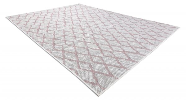 Balta Kusový koberec Sisalový SION 22129 ecru / růžový Rozměr: 80x150 cm