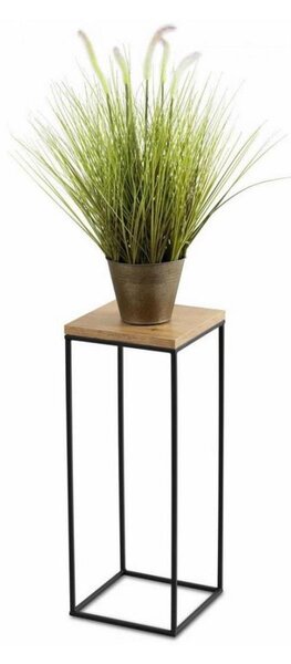 Stojan na květiny BASICLOFT 60x24 černá/hnědá