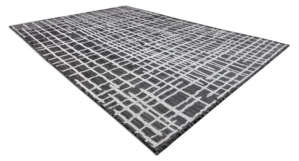 Balta Kusový koberec Sisalový SION 22144 Proužky černý / ecru Rozměr: 80x150 cm