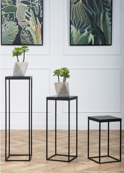 Stojan na květiny BASICLOFT 40x24 černá