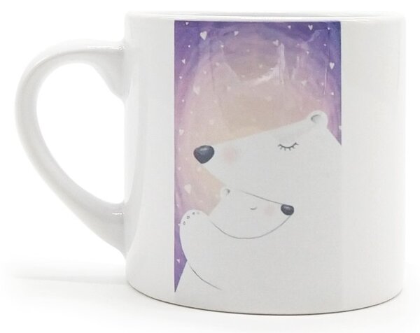 Porcelánový hrnek Srdeční záležitost Medvědí láska, bílý, autorský motiv, medvědi, 200 ml