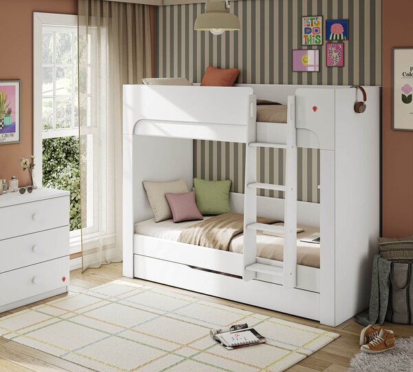 Čilek Patrová postel 90x200 cm Varia White