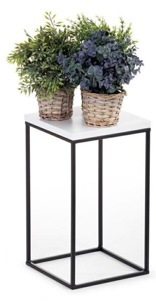 Stojan na květiny BASICLOFT 40x24 bílá/černá