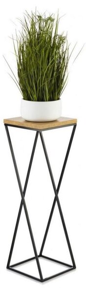 Stojan na květiny LOFT 70x24 cm černá/hnědá