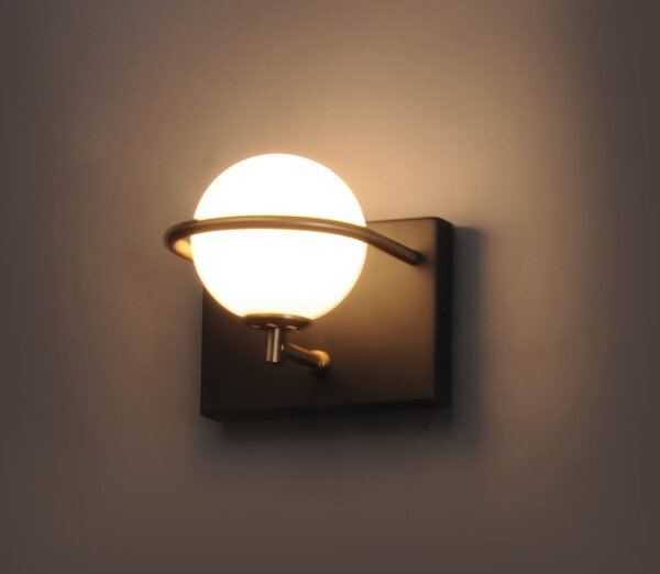 Toolight Moderní nástěnná lampa APP1300-1W Black Gold